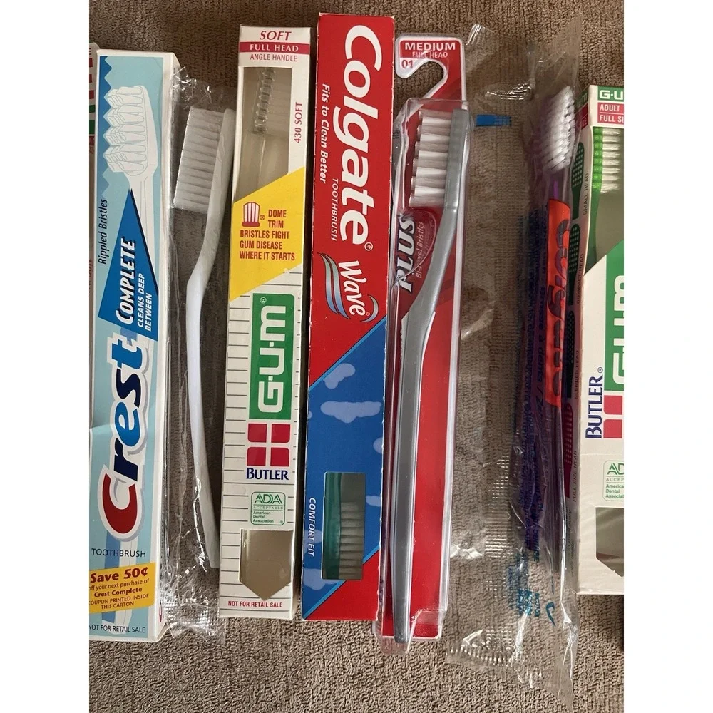 Vintage Lot Of 13 Toothbrush Oral-B Crest GUM 90s‎ Y2K Tooth Care